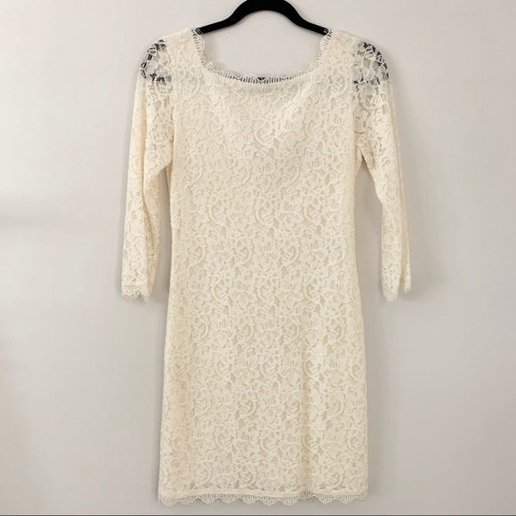 Diane Von Furstenburg Ivory Lace Zarita Dress 6 - Picture 2 of 7